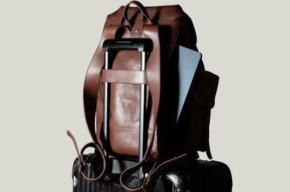 Leather Wander Backpack . Nut