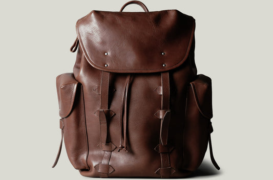 Leather Wander Backpack . Nut