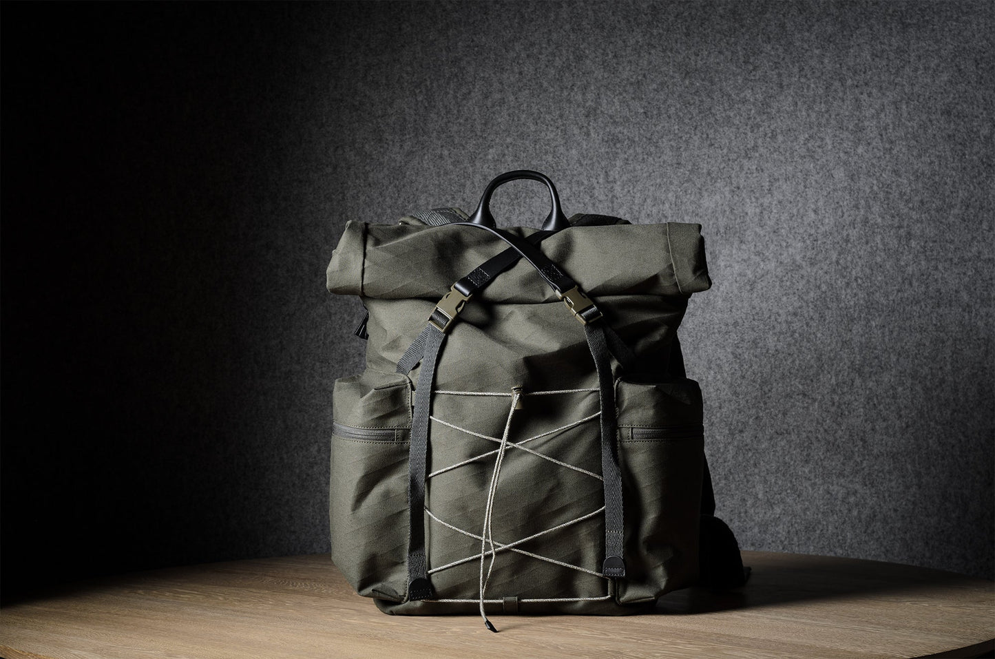 Roll-top backpack